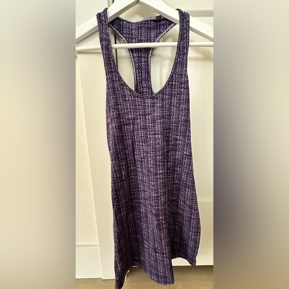 Lululemon limited edition print cool racer back yoga tank top purple black